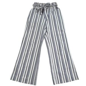 Marine Layer Women's Sz M  Langley Pant Wide Leg Striped Paper Bag